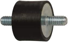 Tech Products - 55 Lb Capacity, 1/4-20 Stud/Stud Vibration Isolator - 1" Diam, 3/4" High - Exact Tool & Supply