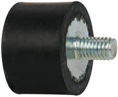 Tech Products - 210 Lb Capacity, 3/8-16 Plate/Stud Vibration Isolator - 1-1/2" Diam, 1" High - Exact Tool & Supply