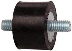 Tech Products - 210 Lb Capacity, 3/8-16 Stud/Stud Vibration Isolator - 1-1/2" Diam, 1" High - Exact Tool & Supply
