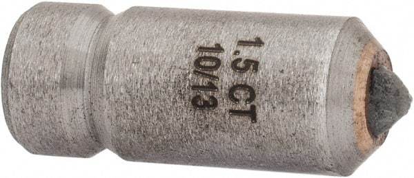 Made in USA - 1-1/2 Carat Single Point Diamond Dresser - 1-1/8" Long x 7/16" Shank Diam - Exact Tool & Supply