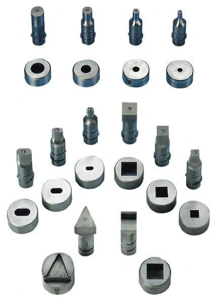 Metalpro - Ironworker Punch & Die Sets Set Type: Punch & Die Punch/Die Shape: Round - Exact Tool & Supply