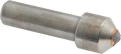 Made in USA - 1-1/2 Carat Single Point Diamond Dresser - 1-1/2" Long x 7/16" Shank Diam, 5/8" Diam x 5/8" Thick Head - Exact Tool & Supply