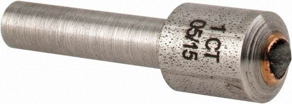 Made in USA - 1 Carat Single Point Diamond Dresser - 1-1/8" Long x 1/4" Shank Diam, 7/16" Diam x 5/8" Thick Head - Exact Tool & Supply