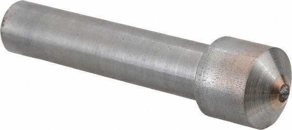 Made in USA - 1/4 Carat Single Point Diamond Dresser - 2" Long x 7/16" Shank Diam, 5/8" Diam x 5/8" Thick Head - Exact Tool & Supply