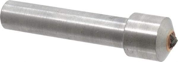 Made in USA - 1-1/2 Carat Single Point Diamond Dresser - 2" Long x 7/16" Shank Diam, 5/8" Diam x 5/8" Thick Head - Exact Tool & Supply