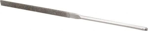 Grobet - 5-1/2" OAL Fine Equalling Needle Diamond File - 2-1/2 LOC, 220 Grit - Exact Tool & Supply
