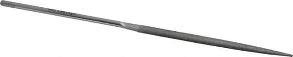 Grobet - 5-1/2" OAL Very Fine Half Round Needle Diamond File - 2-1/2 LOC, 220 Grit - Exact Tool & Supply