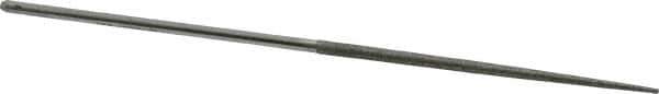 Grobet - 5-1/2" OAL Very Fine Round Needle Diamond File - 2-1/2 LOC, 220 Grit - Exact Tool & Supply