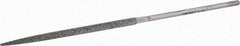 Grobet - 5-1/2" OAL Coarse Three Square Needle Diamond File - 126 Grit - Exact Tool & Supply