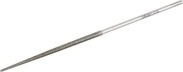 Grobet - 5-1/2" OAL Fine Round Needle Diamond File - 2-1/2 LOC, 126 Grit - Exact Tool & Supply