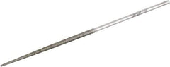 Grobet - 5-1/2" OAL Fine Round Needle Diamond File - 2-1/2 LOC, 126 Grit - Exact Tool & Supply