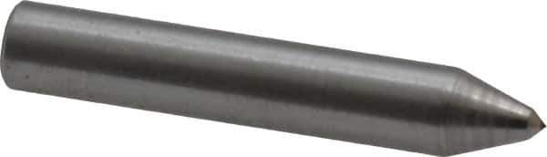 Made in USA - 1-1/2" Long x 1/4" Shank Diam Single Point Diamond Dresser - 90° Included Angle - Exact Tool & Supply
