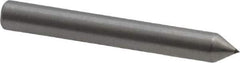 Made in USA - 1" Long x 1/8" Shank Diam Single Point Diamond Dresser - 60° Included Angle - Exact Tool & Supply