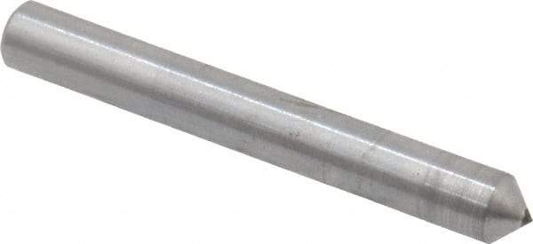 Made in USA - 1" Long x 1/8" Shank Diam Single Point Diamond Dresser - 90° Included Angle - Exact Tool & Supply