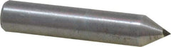 Made in USA - 1/4 Carat Single Pencil Point Diamond Dresser - 2" Long x 3/8" Shank Diam, 60° Included Angle - Exact Tool & Supply