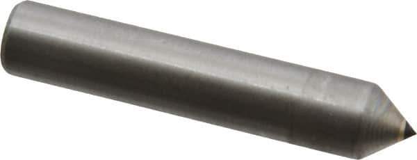 Made in USA - 1/4 Carat Single Pencil Point Diamond Dresser - 2" Long x 3/8" Shank Diam, 75° Included Angle - Exact Tool & Supply
