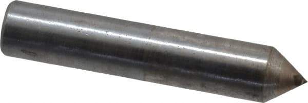 Made in USA - 1/3 Carat Single Pencil Point Diamond Dresser - 2" Long x 3/8" Shank Diam, 75° Included Angle - Exact Tool & Supply