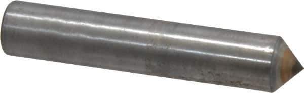 Made in USA - 1/4 Carat Single Pencil Point Diamond Dresser - 2" Long x 3/8" Shank Diam, 90° Included Angle - Exact Tool & Supply