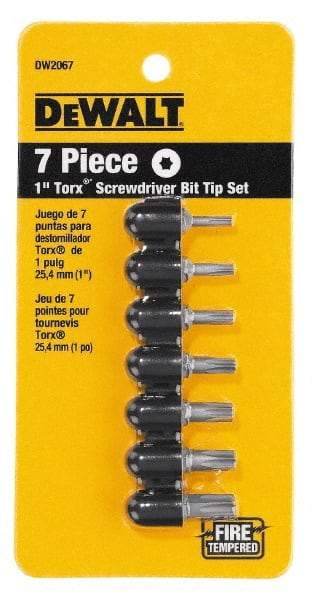 DeWALT - 7 Piece, Screwdriver Bit Set - Torx - Exact Tool & Supply