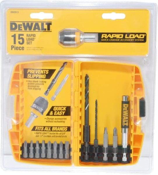 DeWALT - 15 Piece, Screwdriver Bit Set - Exact Tool & Supply