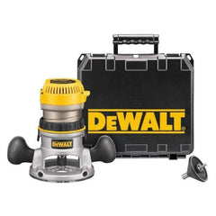 DeWALT - 1.75 hp, 24,500 RPM, Fixed Base Router Kit - 11 Amps, 1/4 and 1/2 Inch Collet - Exact Tool & Supply