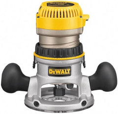 DeWALT - 8,000 to 24,000 RPM, 2.25 HP, 12 Amp, Fixed Base Electric Router - 1/4 and 1/2 Inch Collet - Exact Tool & Supply