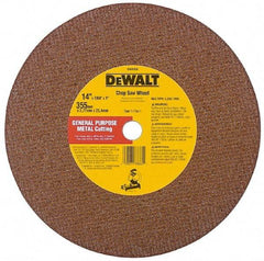 DeWALT - 12" Aluminum Oxide Cutoff Wheel - 7/64" Thick, 1" Arbor, 5,000 Max RPM, Use with Stationary Tools - Exact Tool & Supply