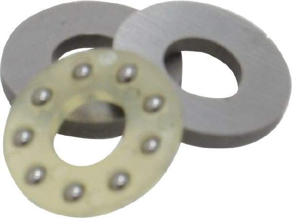 Boston Gear - 3/16" Inside x 7/16" Outside Diam, 3/16" Thick, Alloy Steel Ball Thrust Bearing - Exact Tool & Supply