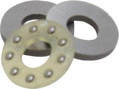 Boston Gear - 3/16" Inside x 7/16" Outside Diam, 3/16" Thick, Alloy Steel Ball Thrust Bearing - Exact Tool & Supply