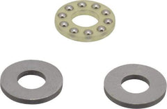 Boston Gear - 1/4" Inside x 9/16" Outside Diam, 7/32" Thick, Alloy Steel Ball Thrust Bearing - Exact Tool & Supply