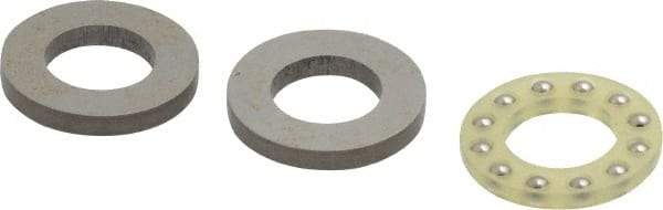 Boston Gear - 3/8" Inside x 11/16" Outside Diam, 9/32" Thick, Alloy Steel Ball Thrust Bearing - Exact Tool & Supply