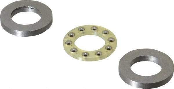 Boston Gear - 1/2" Inside x 7/8" Outside Diam, 3/8" Thick, Alloy Steel Ball Thrust Bearing - Exact Tool & Supply