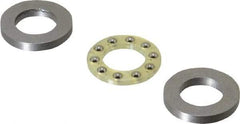 Boston Gear - 1/2" Inside x 7/8" Outside Diam, 3/8" Thick, Alloy Steel Ball Thrust Bearing - Exact Tool & Supply