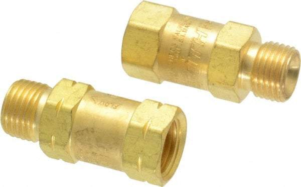 Miller-Smith - Reverse Gas-Flow Check Valves Mount Type: Regulator Mount (Pair) Gas Type: Oxygen - Exact Tool & Supply