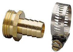 Nelson - 5/8 Garden Hose Fitting - Brass, Male Connector - Exact Tool & Supply