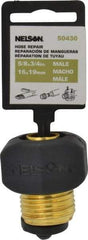 Nelson - 5/8 & 3/4 Garden Hose Fitting - Brass & Nylon, Male Connector - Exact Tool & Supply