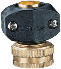 Nelson - 5/8 & 3/4 Garden Hose Fitting - Brass & Nylon, Female Connector - Exact Tool & Supply