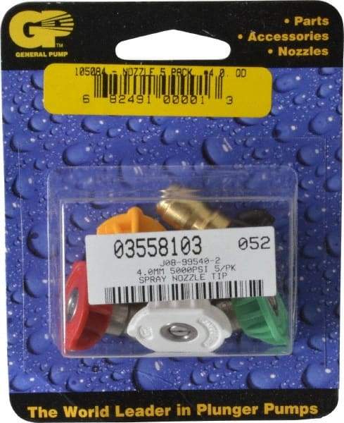 Value Collection - 5,000 psi Fixed, Quick Disconnect Pressure Washer Nozzle - 4mm Orifice Diam, 1/4" Thread - Exact Tool & Supply