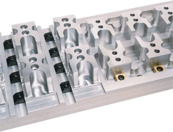 Mitee-Bite - 1.16" OAL x 1" Overall Width, Standard Grip Nose, Steel Manual Edge Clamp - 0.7" High, 10mm Socket Cap Screw Slot, 0.05" Travel - Exact Tool & Supply