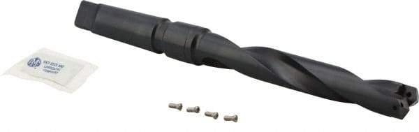 Allied Machine and Engineering - Series 1, 13/16" Max Diam, 3MT Taper Shank, Helical Flute Spade Drill - 4-3/4" Max Depth, 6-17/64" Body Length, 9-3/4" OAL, Standard Length, Through Coolant - Exact Tool & Supply