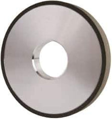 Made in USA - 4" Diam x 1-1/4" Hole x 1/2" Thick, N Hardness, 100 Grit Surface Grinding Wheel - Diamond, Type 1A1, Fine Grade - Exact Tool & Supply