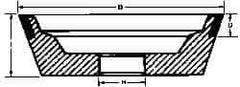 Made in USA - 5" Diam, 1-1/4" Hole Size, 1-3/4" Overall Thickness, 220 Grit, Type 11 Tool & Cutter Grinding Wheel - Very Fine Grade, Diamond - Exact Tool & Supply