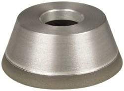 Made in USA - 3-3/4" Diam, 1-1/4" Hole Size, 1-1/2" Overall Thickness, 100 Grit, Type 11 Tool & Cutter Grinding Wheel - Fine Grade, Diamond - Exact Tool & Supply