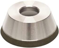 Made in USA - 3-3/4" Diam, 1-1/4" Hole Size, 1-1/2" Overall Thickness, 150 Grit, Type 11 Tool & Cutter Grinding Wheel - Very Fine Grade, Diamond - Exact Tool & Supply