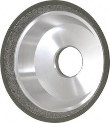 Made in USA - 5" Diam, 1-1/4" Hole Size, 1-3/4" Overall Thickness, 150 Grit, Type 11 Tool & Cutter Grinding Wheel - Very Fine Grade, Diamond - Exact Tool & Supply