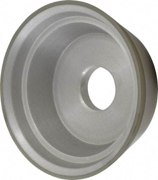 Made in USA - 5" Diam, 1-1/4" Hole Size, 1-3/4" Overall Thickness, 220 Grit, Type 11 Tool & Cutter Grinding Wheel - Very Fine Grade, Diamond - Exact Tool & Supply