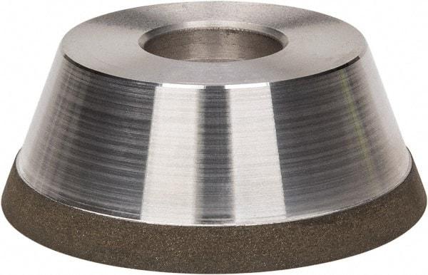 Made in USA - 3-3/4" Diam, 1-1/4" Hole Size, 1-1/2" Overall Thickness, 100 Grit, Type 11 Tool & Cutter Grinding Wheel - Fine Grade, Diamond - Exact Tool & Supply