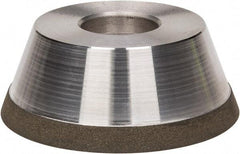 Made in USA - 3-3/4" Diam, 1-1/4" Hole Size, 1-1/2" Overall Thickness, 100 Grit, Type 11 Tool & Cutter Grinding Wheel - Fine Grade, Diamond - Exact Tool & Supply