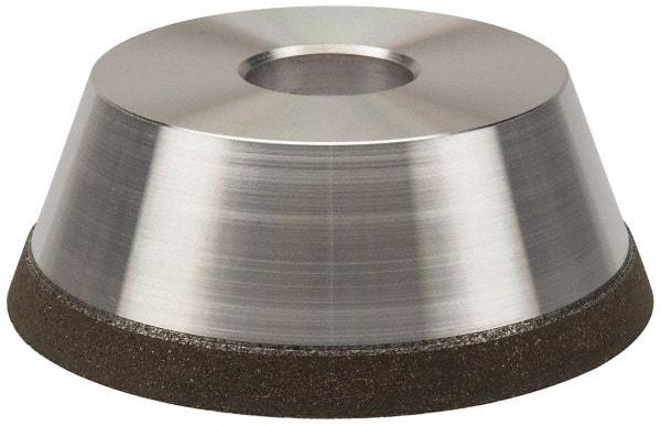 Made in USA - 5" Diam, 1-1/4" Hole Size, 1-3/4" Overall Thickness, 100 Grit, Type 11 Tool & Cutter Grinding Wheel - Fine Grade, Diamond - Exact Tool & Supply
