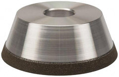 Made in USA - 5" Diam, 1-1/4" Hole Size, 1-3/4" Overall Thickness, 100 Grit, Type 11 Tool & Cutter Grinding Wheel - Fine Grade, Diamond - Exact Tool & Supply